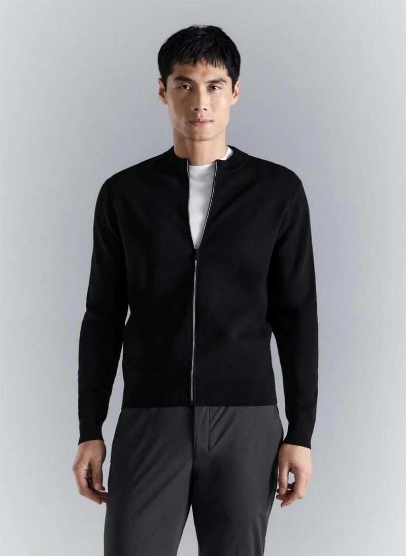 Comfort stretch knit cardigan